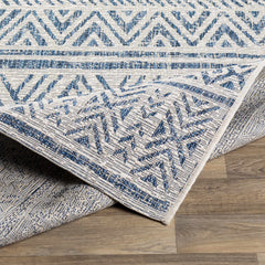Novato Navy All Over Pattern Performance Outdoor Rug - Ornate Home