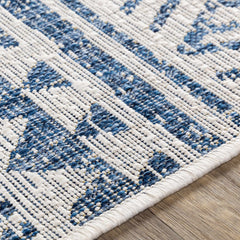 Novato Navy All Over Pattern Performance Outdoor Rug - Ornate Home