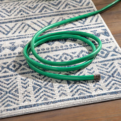 Novato Navy All Over Pattern Performance Outdoor Rug - Ornate Home