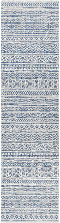 Novato Navy All Over Pattern Performance Outdoor Rug - Ornate Home
