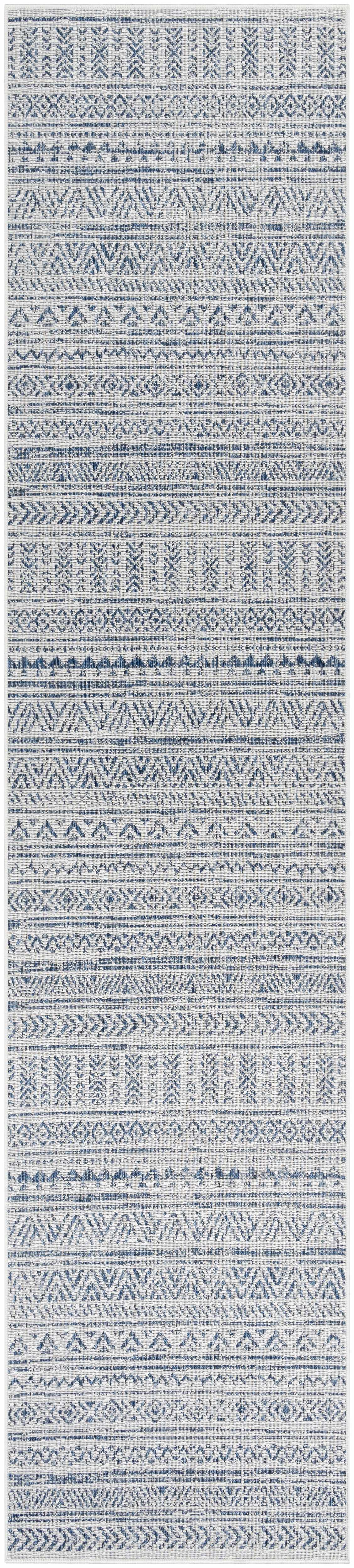 Novato Navy All Over Pattern Performance Outdoor Rug - Ornate Home