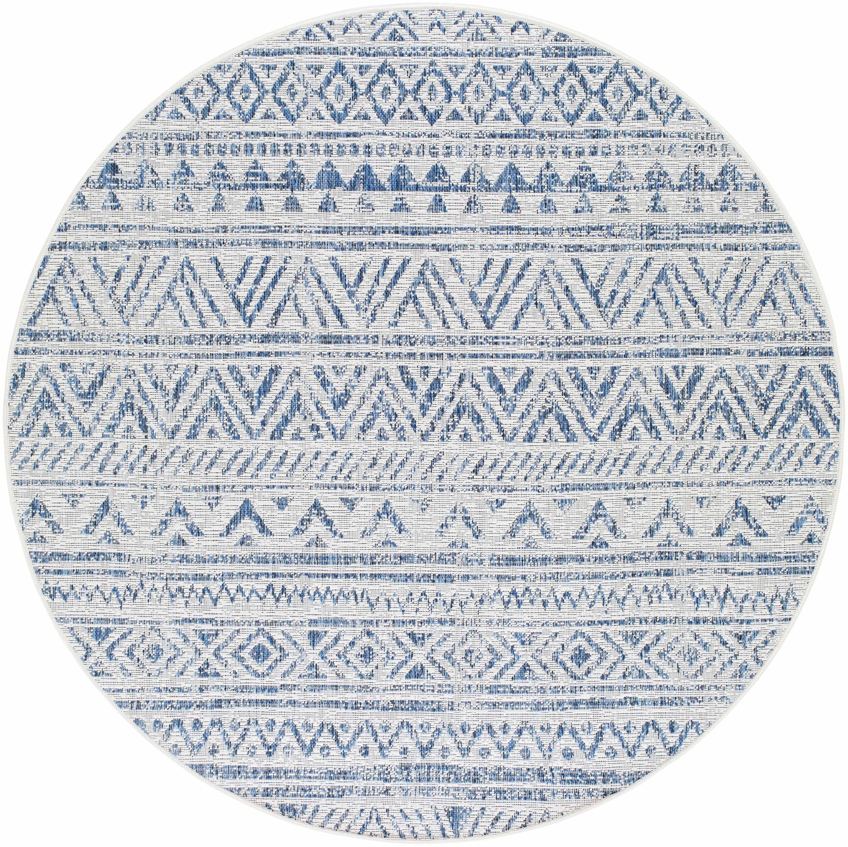 Novato Navy All Over Pattern Performance Outdoor Rug - Ornate Home