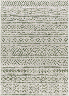 Novato Olive All Over Pattern Performance Outdoor Rug - Ornate Home