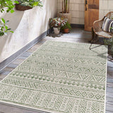 Novato Olive All Over Pattern Performance Outdoor Rug - Ornate Home