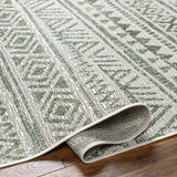 Novato Olive All Over Pattern Performance Outdoor Rug - Ornate Home