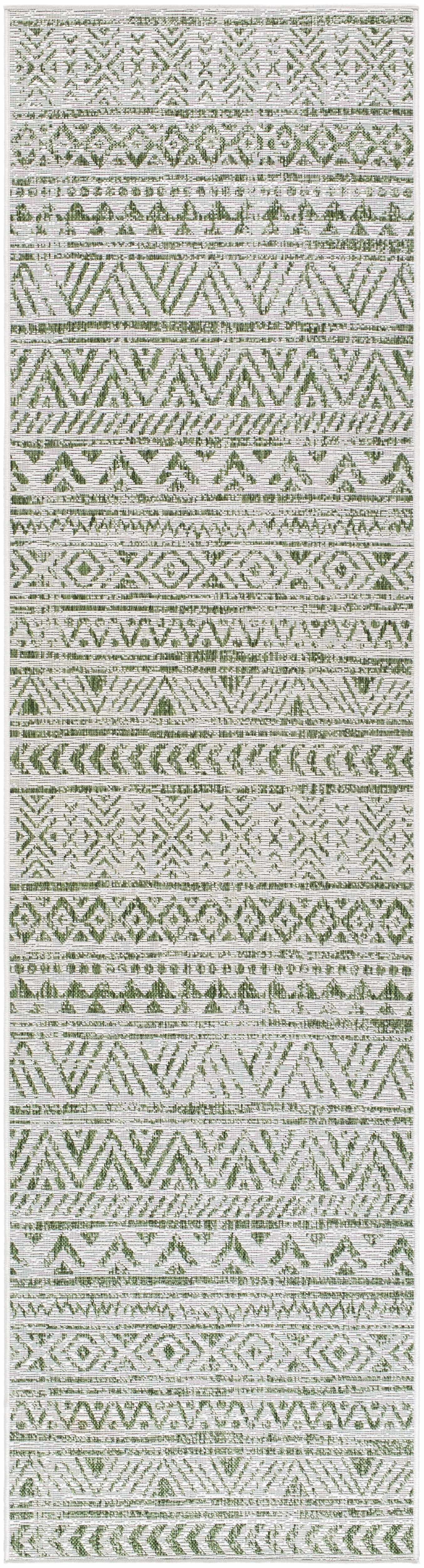 Novato Olive All Over Pattern Performance Outdoor Rug - Ornate Home