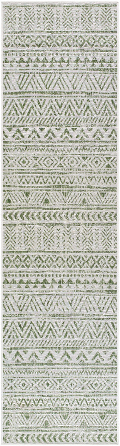Novato Olive All Over Pattern Performance Outdoor Rug - Ornate Home