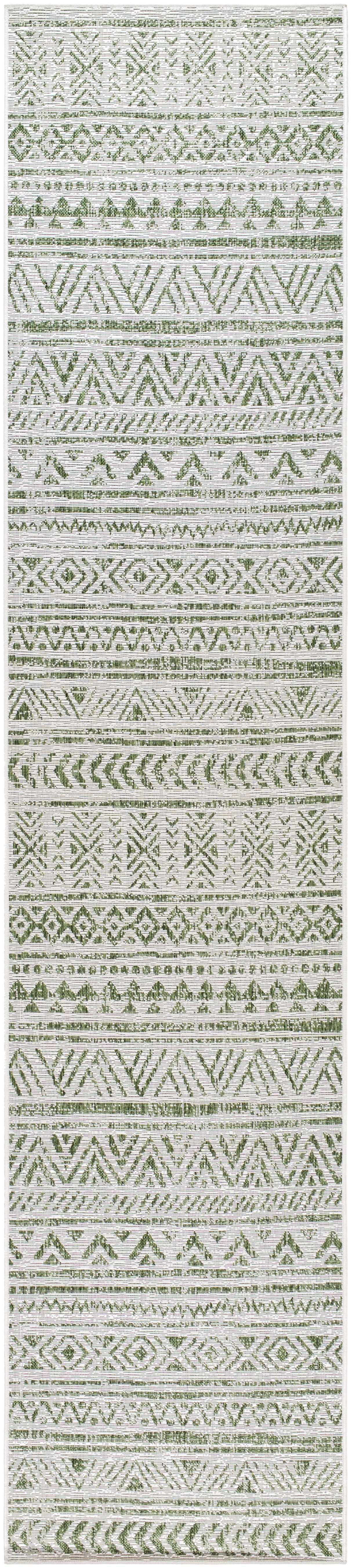 Novato Olive All Over Pattern Performance Outdoor Rug - Ornate Home