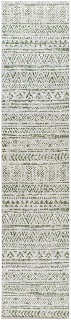 Novato Olive All Over Pattern Performance Outdoor Rug - Ornate Home