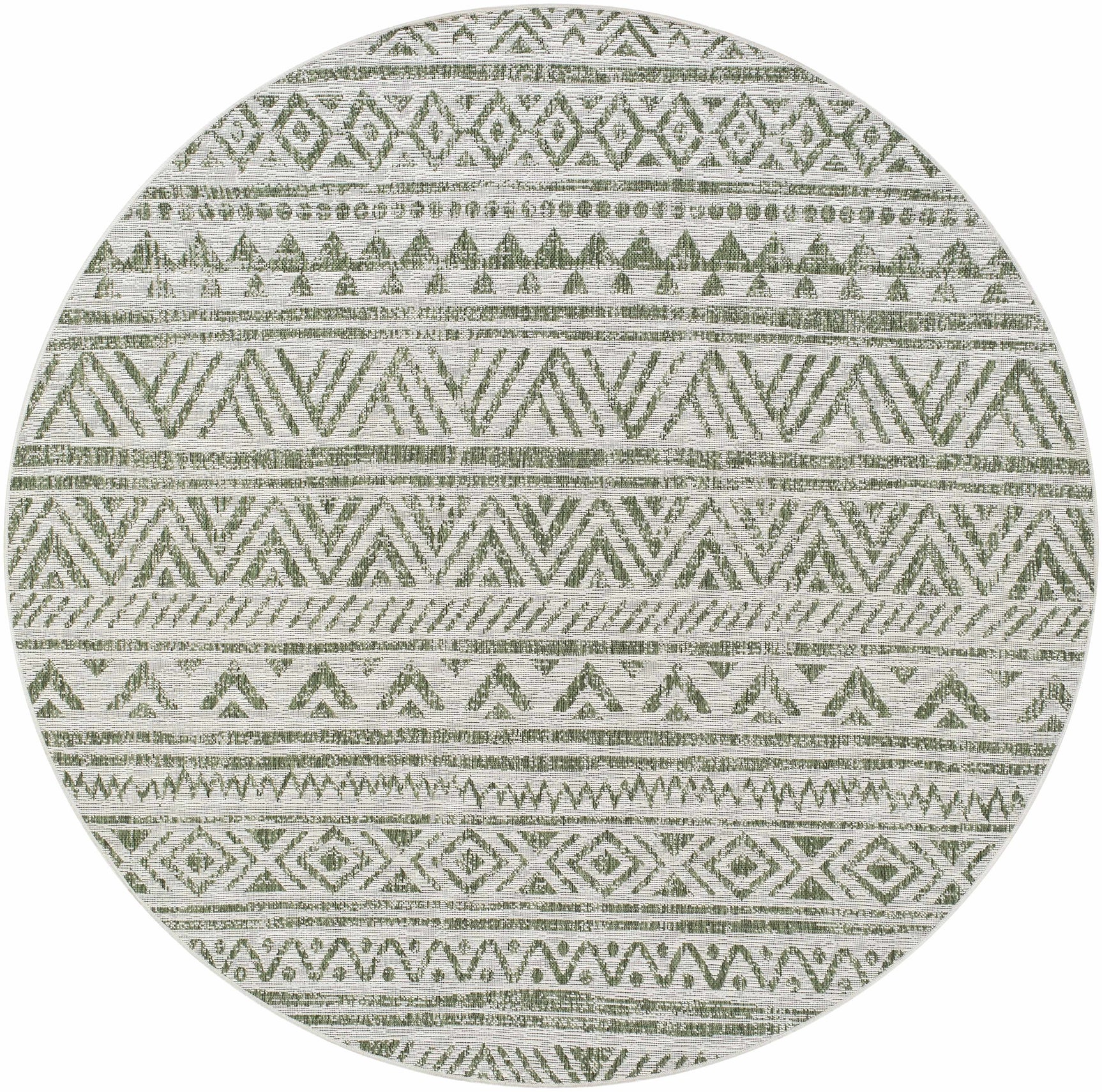 Novato Olive All Over Pattern Performance Outdoor Rug - Ornate Home