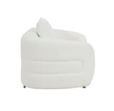 Novella White Boucle Loveseat - Ornate Home