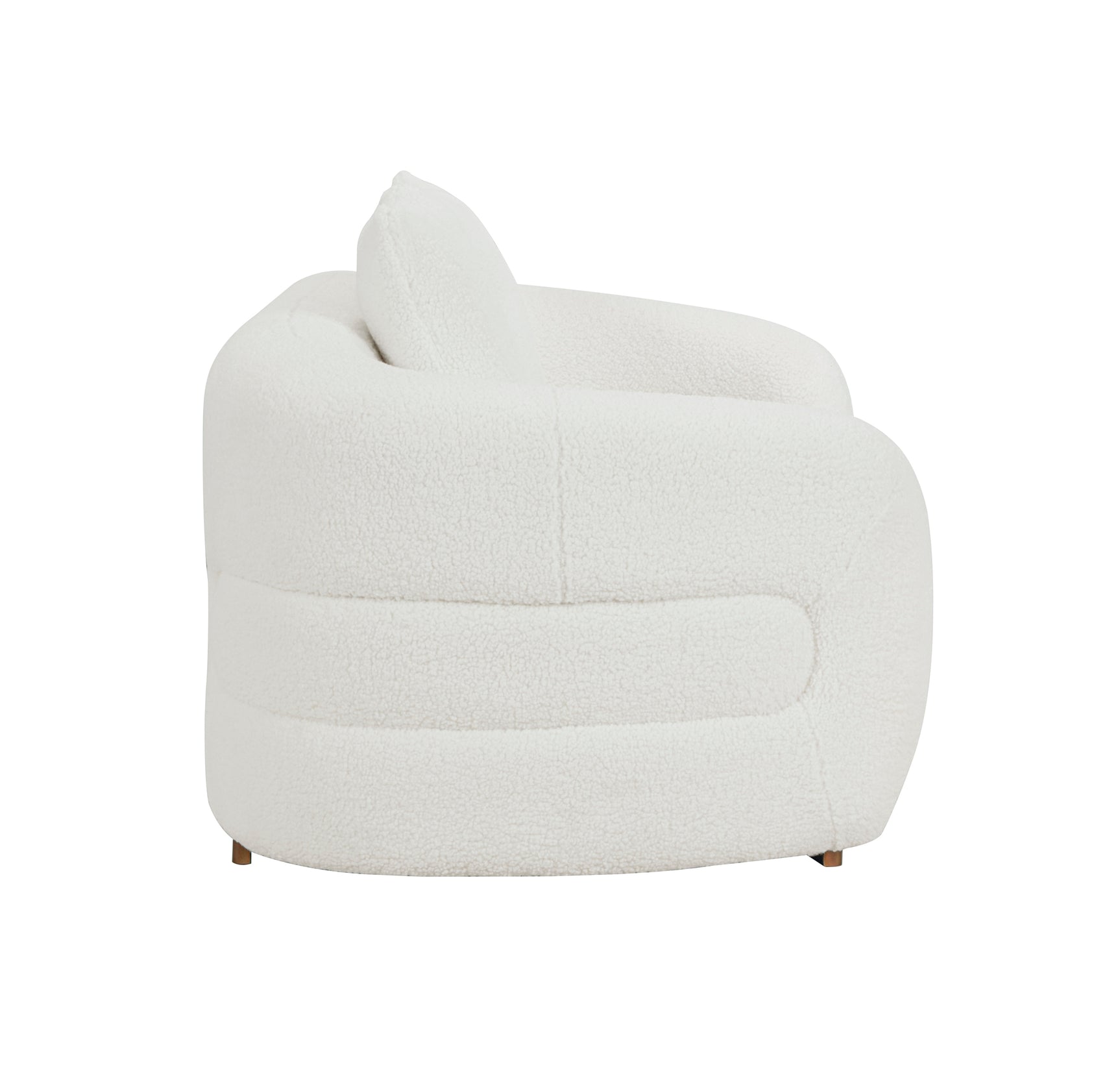 Novella White Boucle Loveseat - Ornate Home