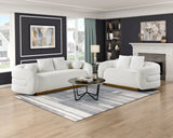 Novella White Boucle Loveseat - Ornate Home