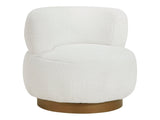 Novella White Boucle Swivel Chair - Ornate Home