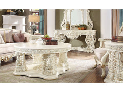 Novella White Gloss 3pc Coffee Table Set  / HD-8089 - Ornate Home