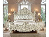 Novella White Gloss California King Bed  / HD-8089 - Ornate Home