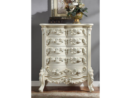 Novella White Gloss Chest  / HD-8089 - Ornate Home