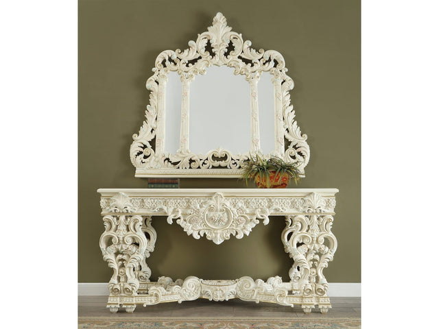 Novella White Gloss Console Table  / HD-8089 - Ornate Home
