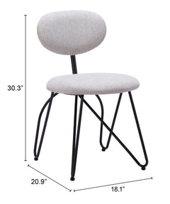 Novi Dove Gray Dining Chair (Set of 2) - Ornate Home