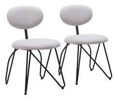 Novi Dove Gray Dining Chair (Set of 2) - Ornate Home