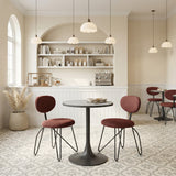 Novi Maroon Brown Dining Chair (Set of 2) - Ornate Home