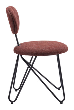 Novi Maroon Brown Dining Chair (Set of 2) - Ornate Home