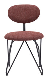 Novi Maroon Brown Dining Chair (Set of 2) - Ornate Home