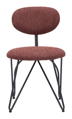 Novi Maroon Brown Dining Chair (Set of 2) - Ornate Home