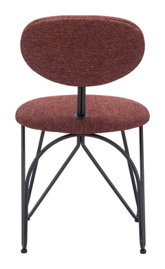 Novi Maroon Brown Dining Chair (Set of 2) - Ornate Home