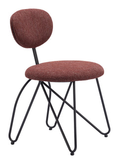 Novi Maroon Brown Dining Chair (Set of 2) - Ornate Home
