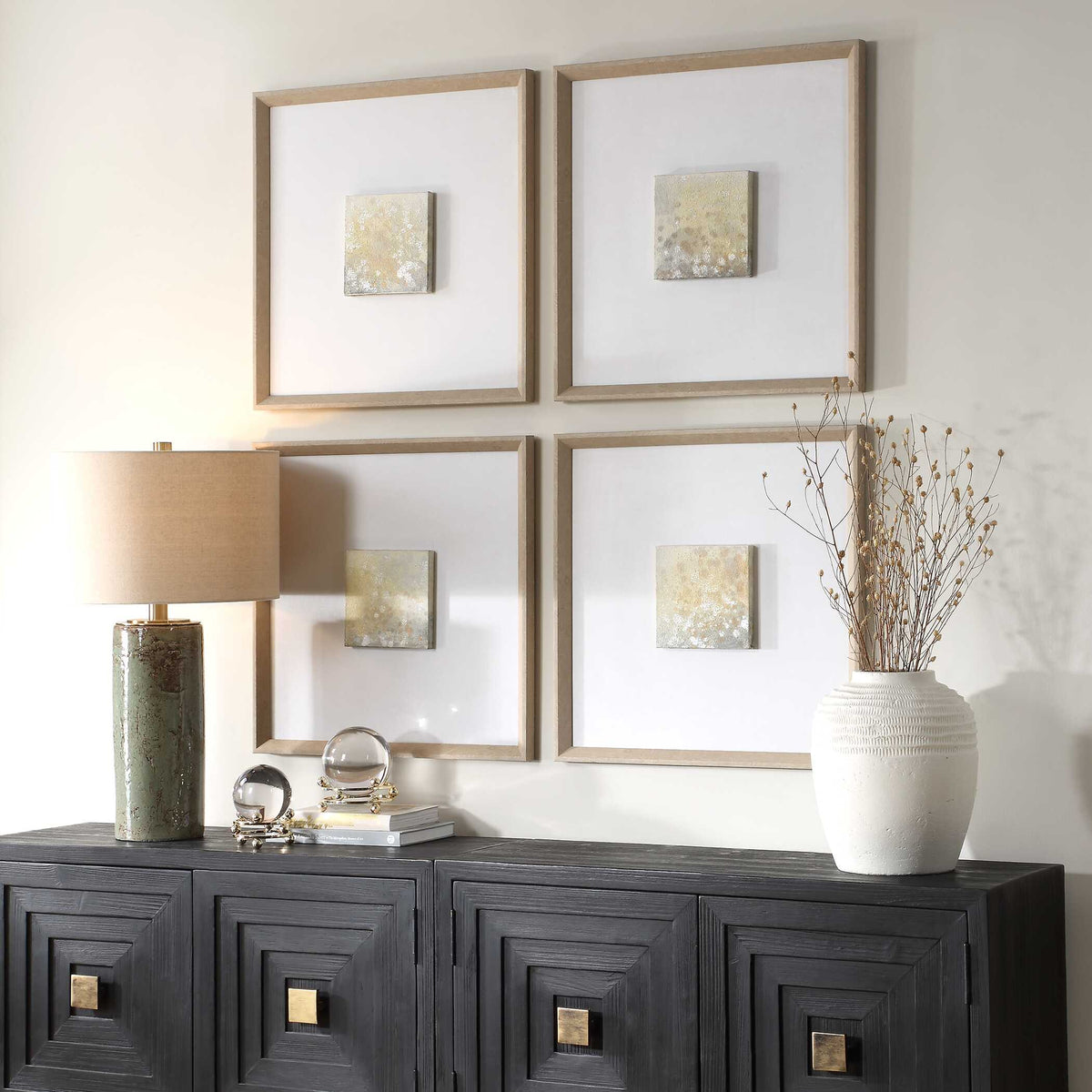 Now & Then Multicolor Abstract Art (Set of 4) - Ornate Home