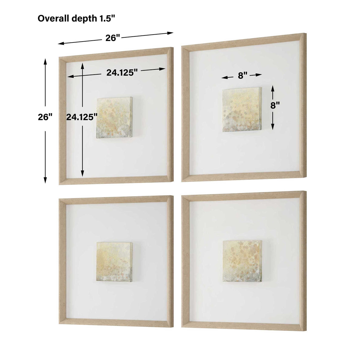 Now & Then Multicolor Abstract Art (Set of 4) - Ornate Home