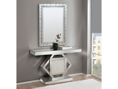 Nowles Mirrored & Faux Diamonds Console Table - Ornate Home