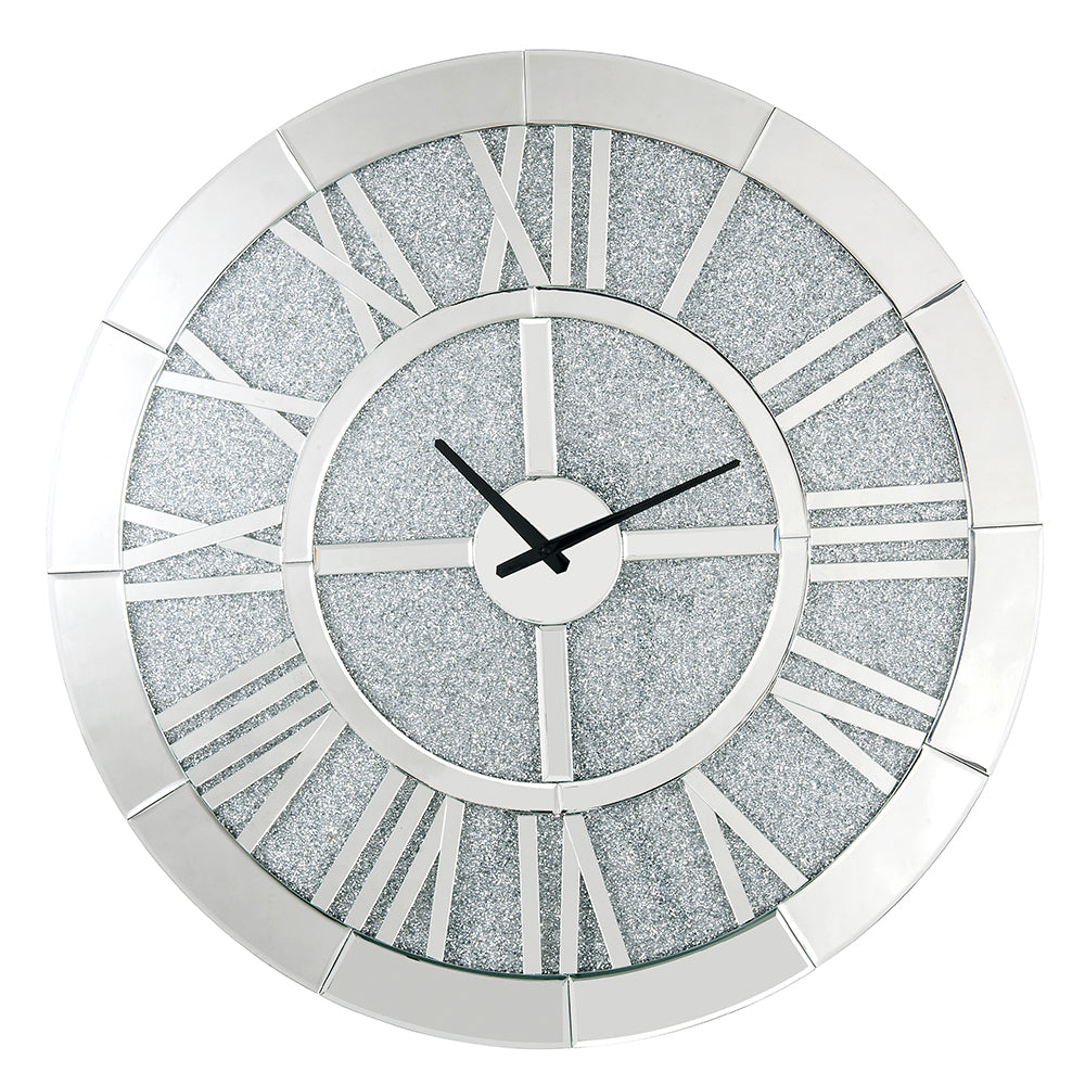Nowles Mirrored Wall Clock - Ornate Home