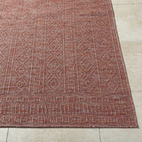 Nuela Burgundy Outdoor Area Rug - Clearance - Ornate Home