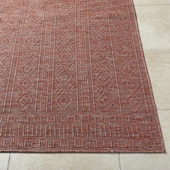 Nuela Burgundy Outdoor Area Rug - Clearance - Ornate Home
