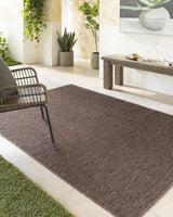 Nuela Dark Brown Outdoor Area Rug - Clearance - Ornate Home