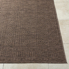 Nuela Dark Brown Outdoor Area Rug - Clearance - Ornate Home