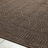 Nuela Dark Brown Outdoor Area Rug - Clearance - Ornate Home