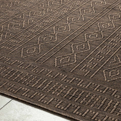 Nuela Dark Brown Outdoor Area Rug - Clearance - Ornate Home