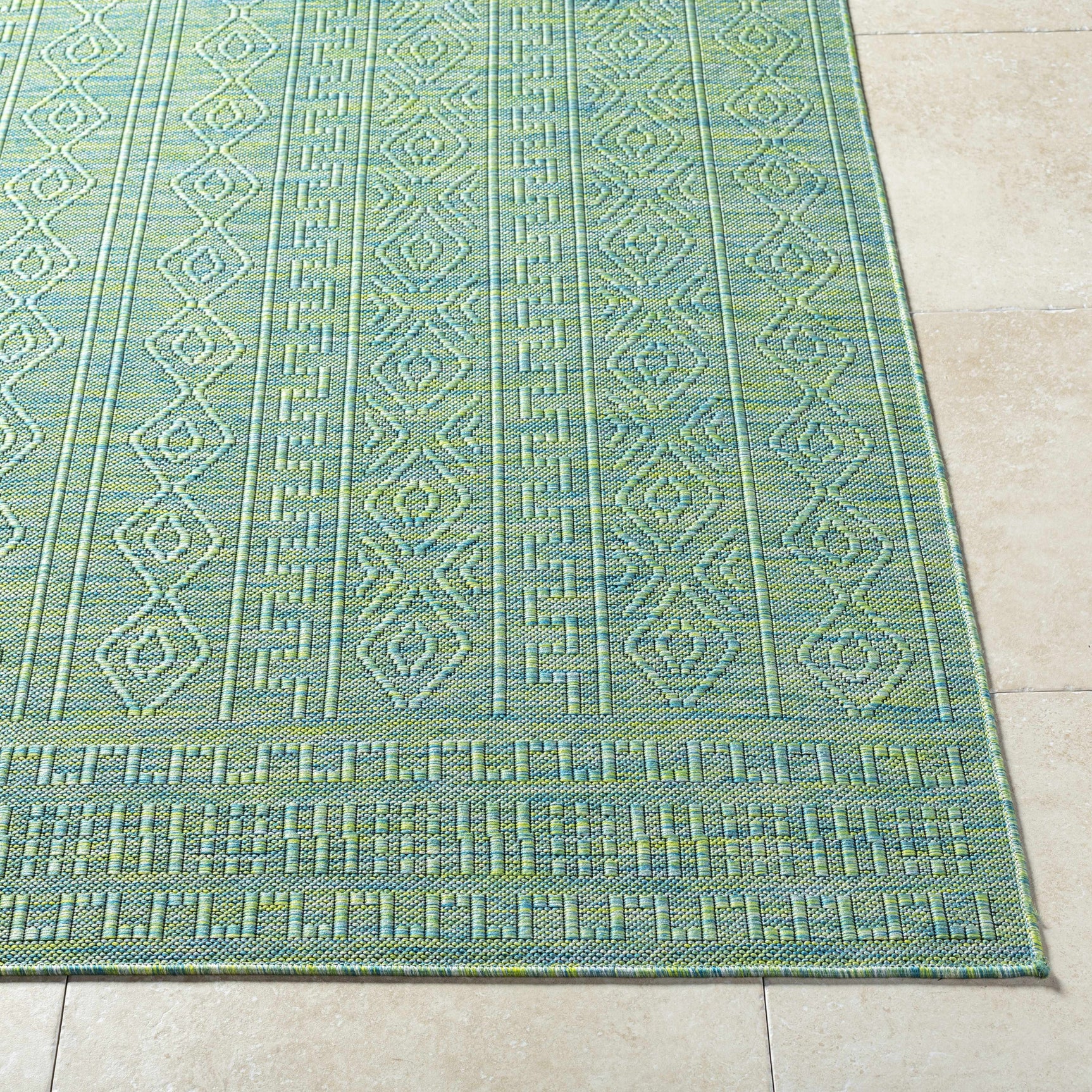 Nuela Green Outdoor Area Rug - Clearance - Ornate Home