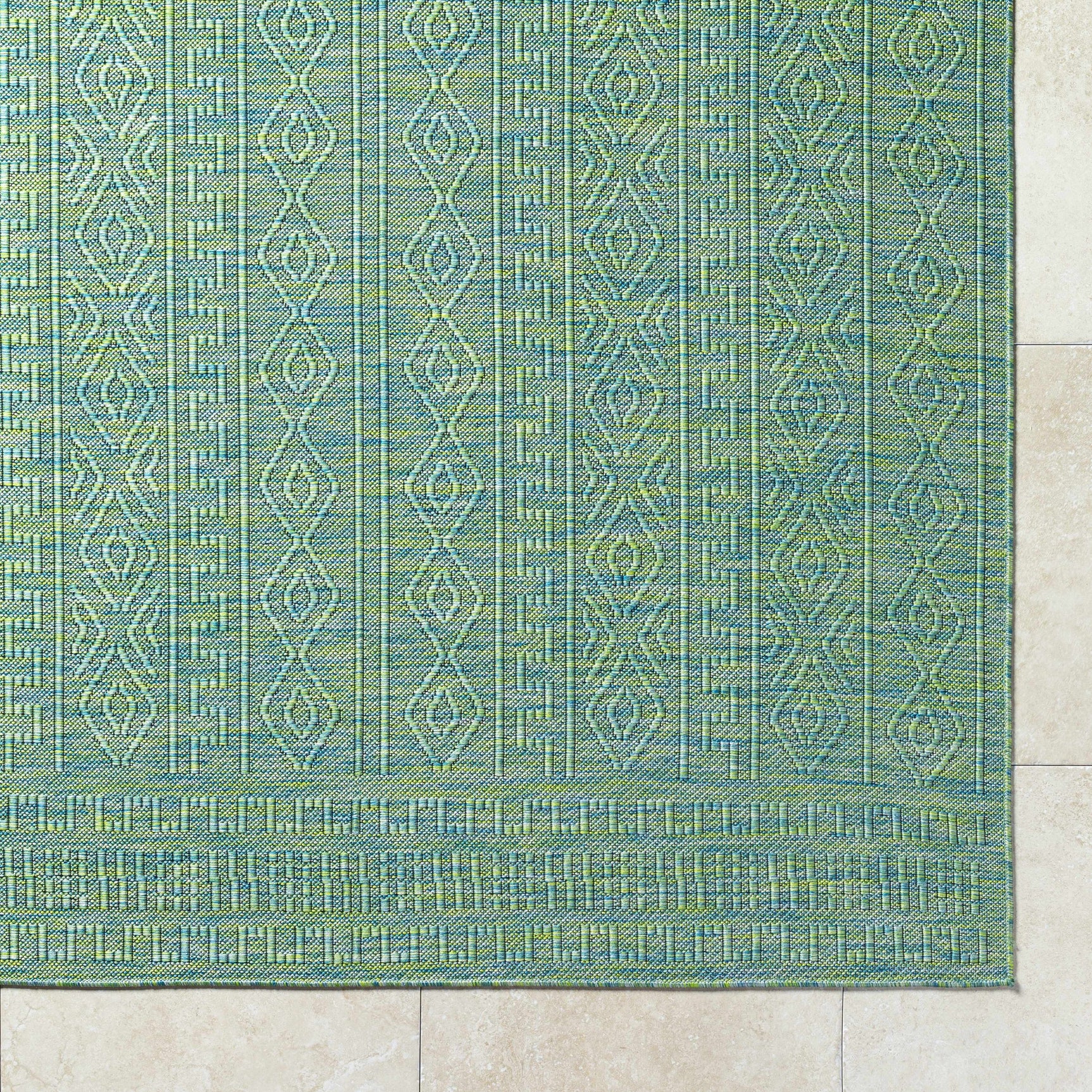 Nuela Green Outdoor Area Rug - Clearance - Ornate Home
