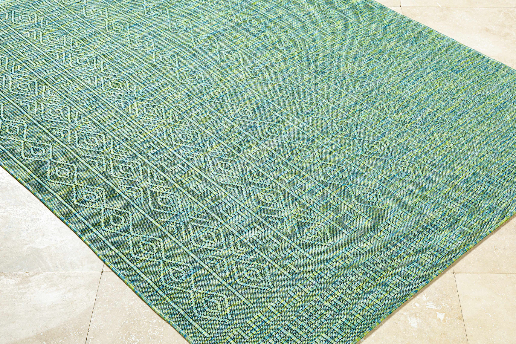 Nuela Green Outdoor Area Rug - Clearance - Ornate Home