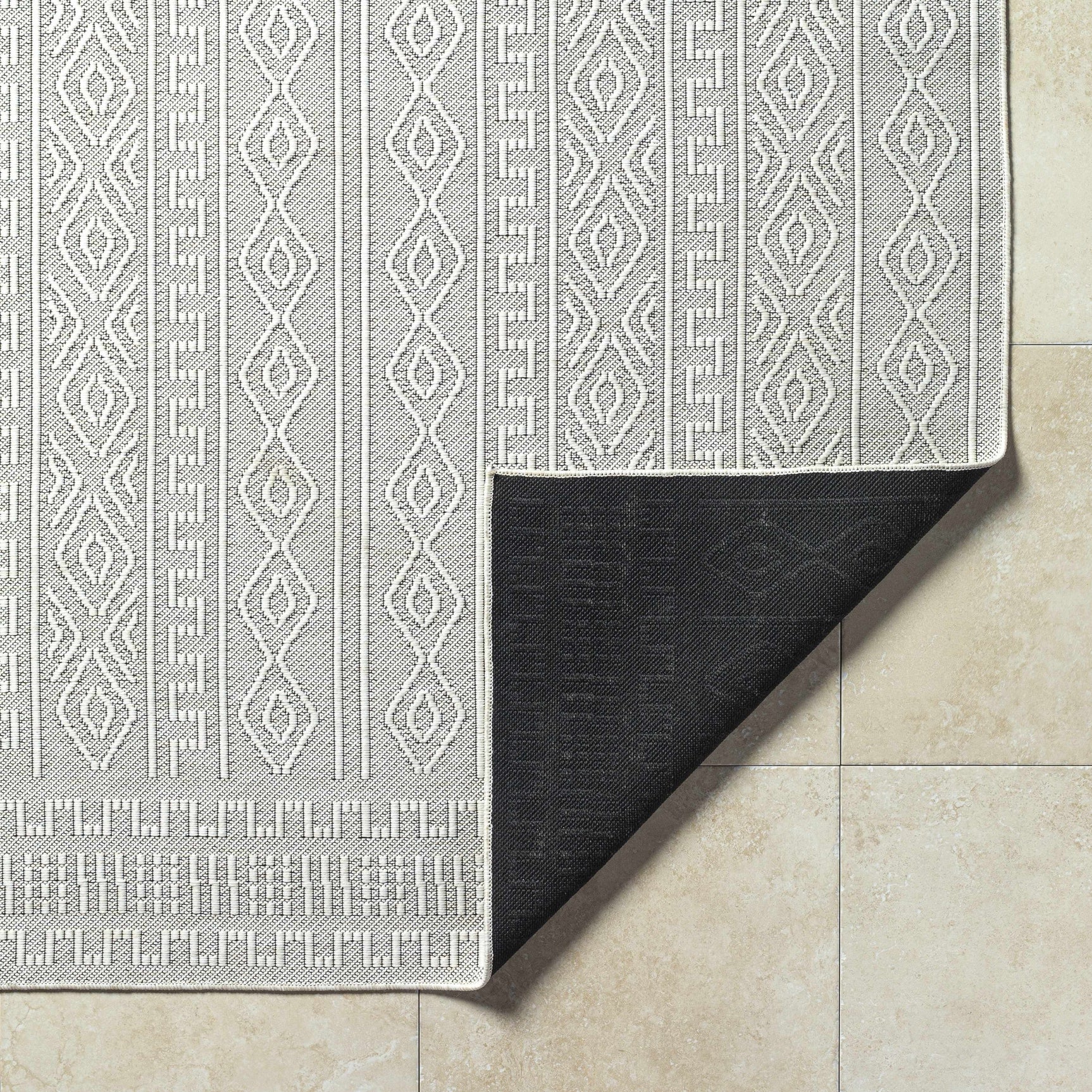 Nuela Light Gray Outdoor Area Rug - Clearance - Ornate Home