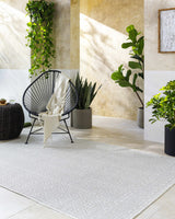 Nuela Light Gray Outdoor Area Rug - Clearance - Ornate Home