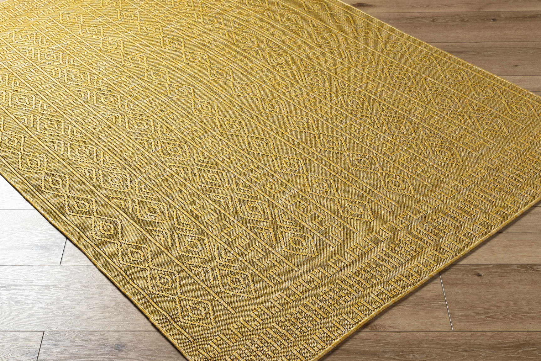 Nuela Mustard Outdoor Area Rug - Clearance - Ornate Home