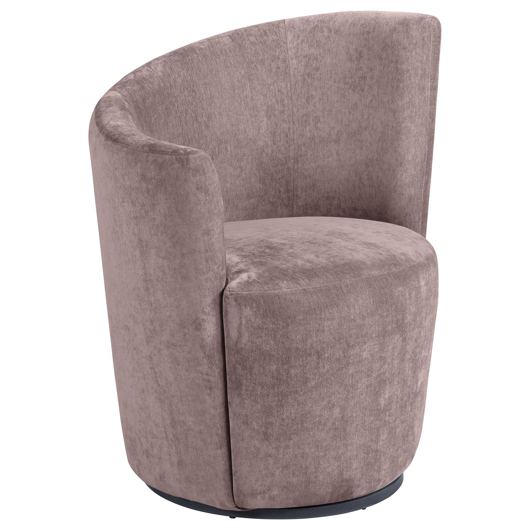 Nueva Blush Upholstered Swivel Chair Curved Backrest - Ornate Home