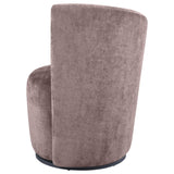 Nueva Blush Upholstered Swivel Chair Curved Backrest - Ornate Home