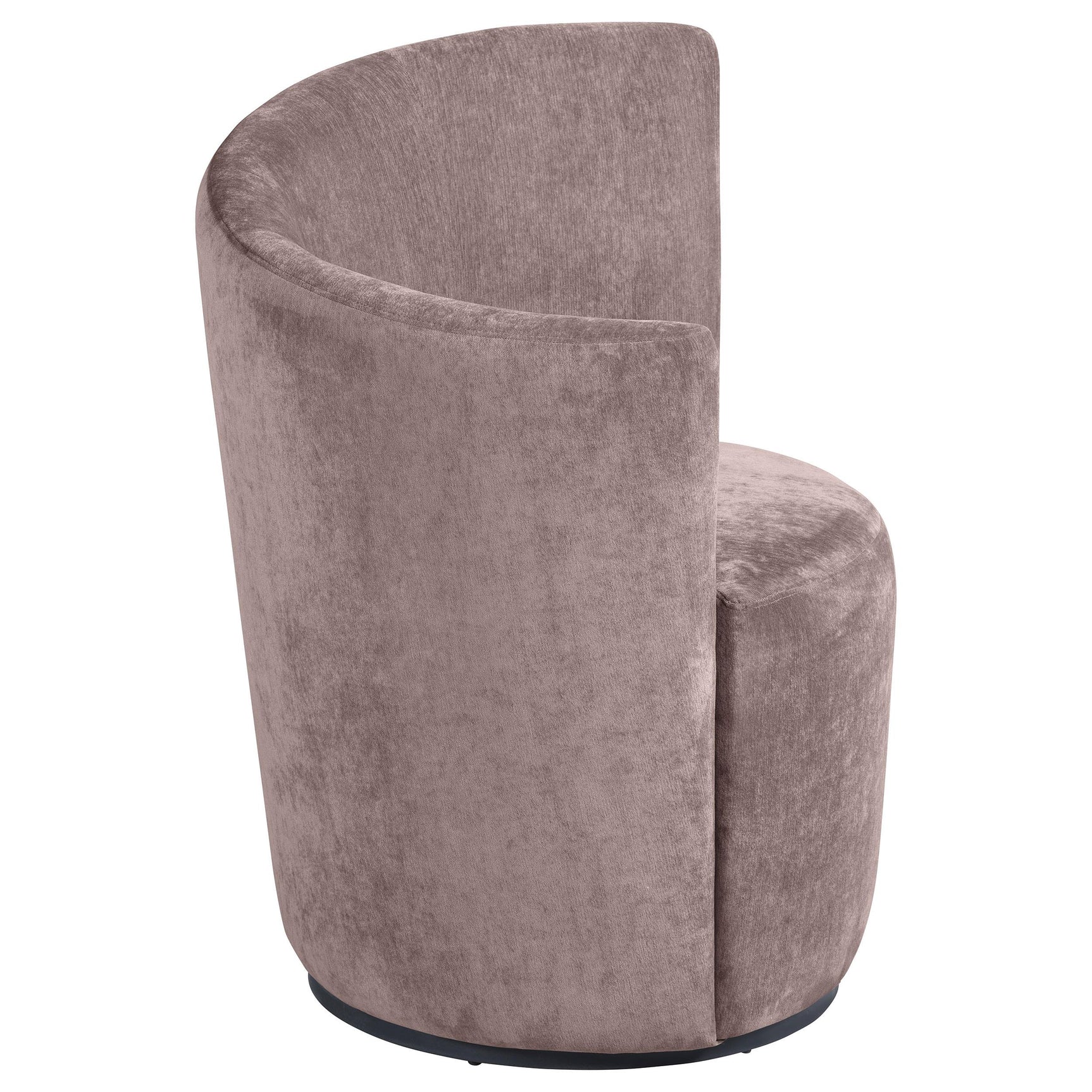 Nueva Blush Upholstered Swivel Chair Curved Backrest - Ornate Home