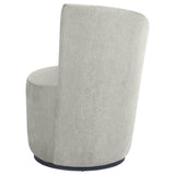 Nueva Dove Grey Upholstered Swivel Chair Curved Backrest - Ornate Home